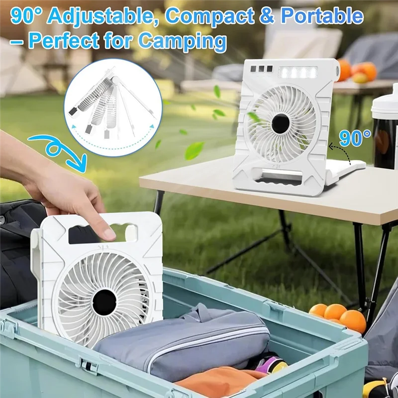 Portable Solar Rechargeable Fan