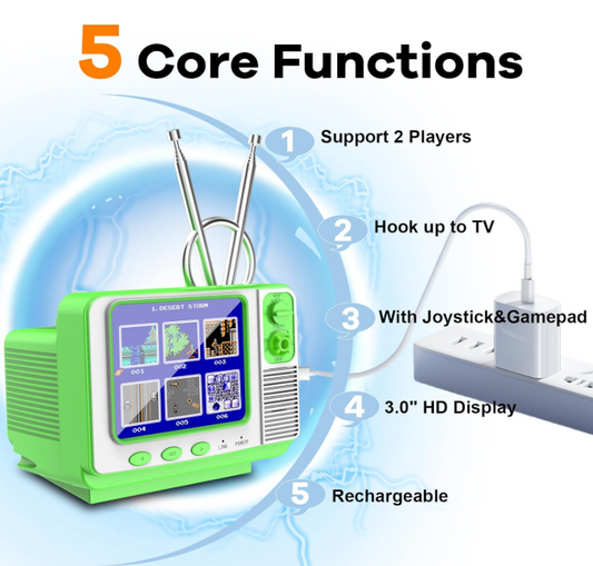 Retro Handheld Game Console - 168 Classic Games