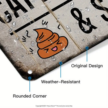 This is a bathroom – not an Internet cafe – shit & split Retro Style Metalskilt