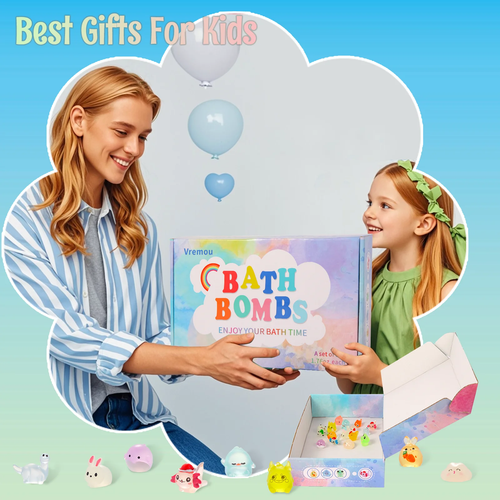 Bath Bombs for Kids with Toys Inside 5/PCS