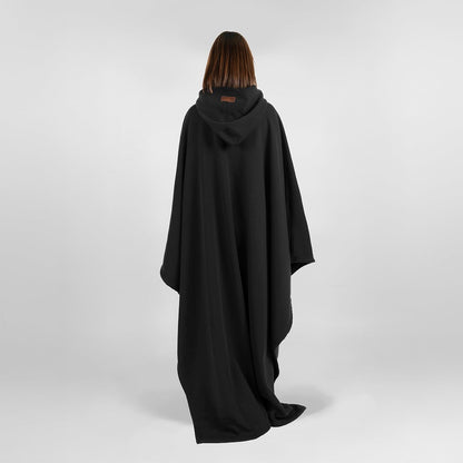 Oversized Weighted Hoodie Cloak with Ultra-Soft Faux Fur Liner