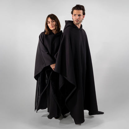 Oversized Weighted Hoodie Cloak with Ultra-Soft Faux Fur Liner