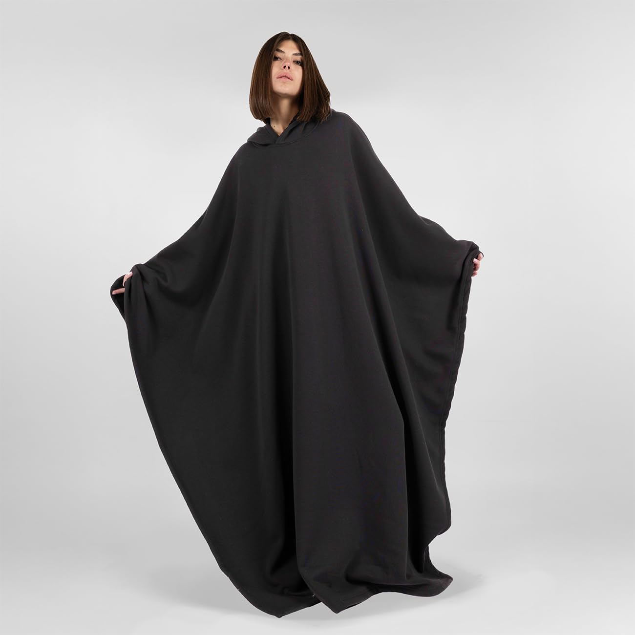 Oversized Weighted Hoodie Cloak with Ultra-Soft Faux Fur Liner
