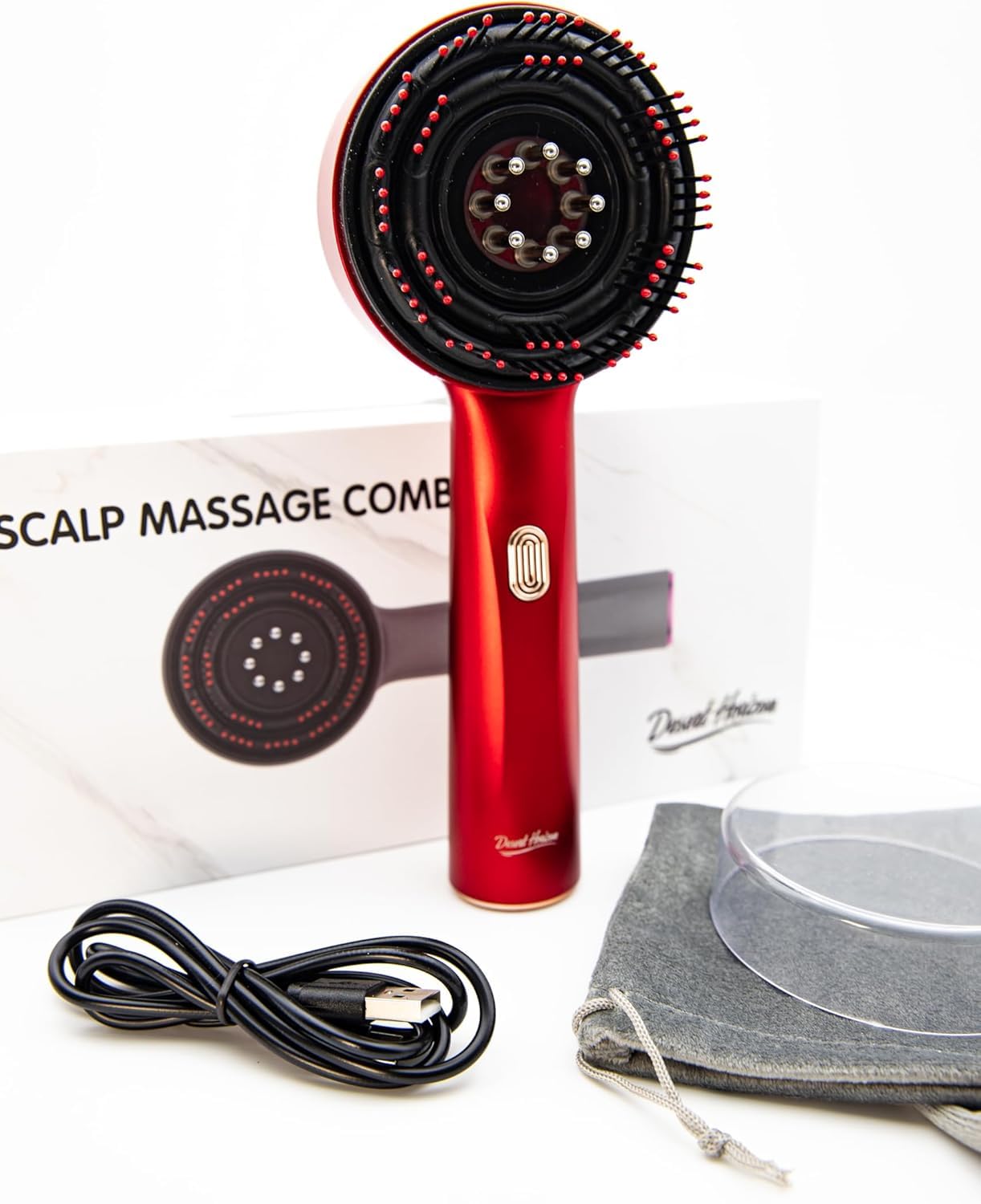 Electric Scalp Massager Comb with Built-in Oil Applicator