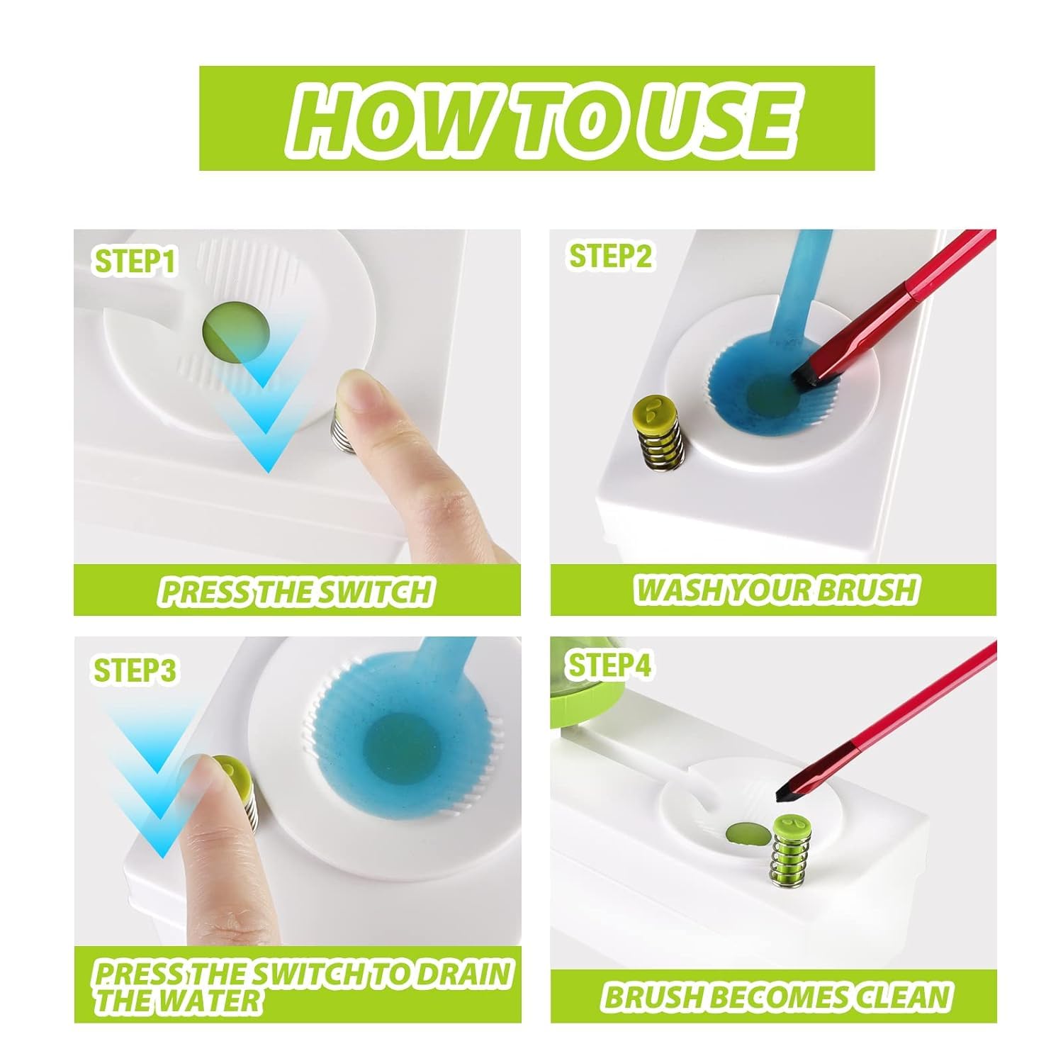 Paint Brush Cleaner and Rinser With Drain
