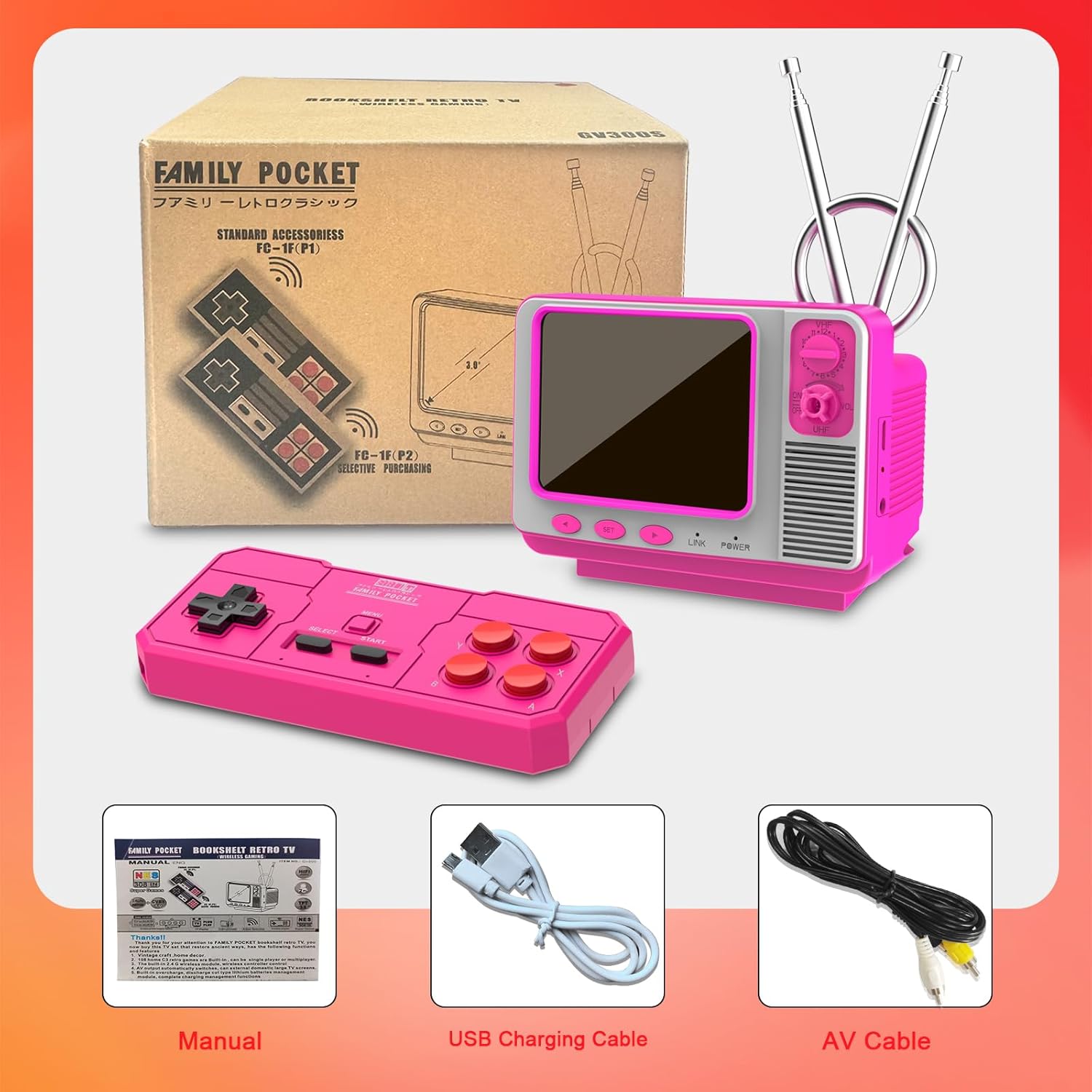 Retro Handheld Game Console - 168 Classic Games