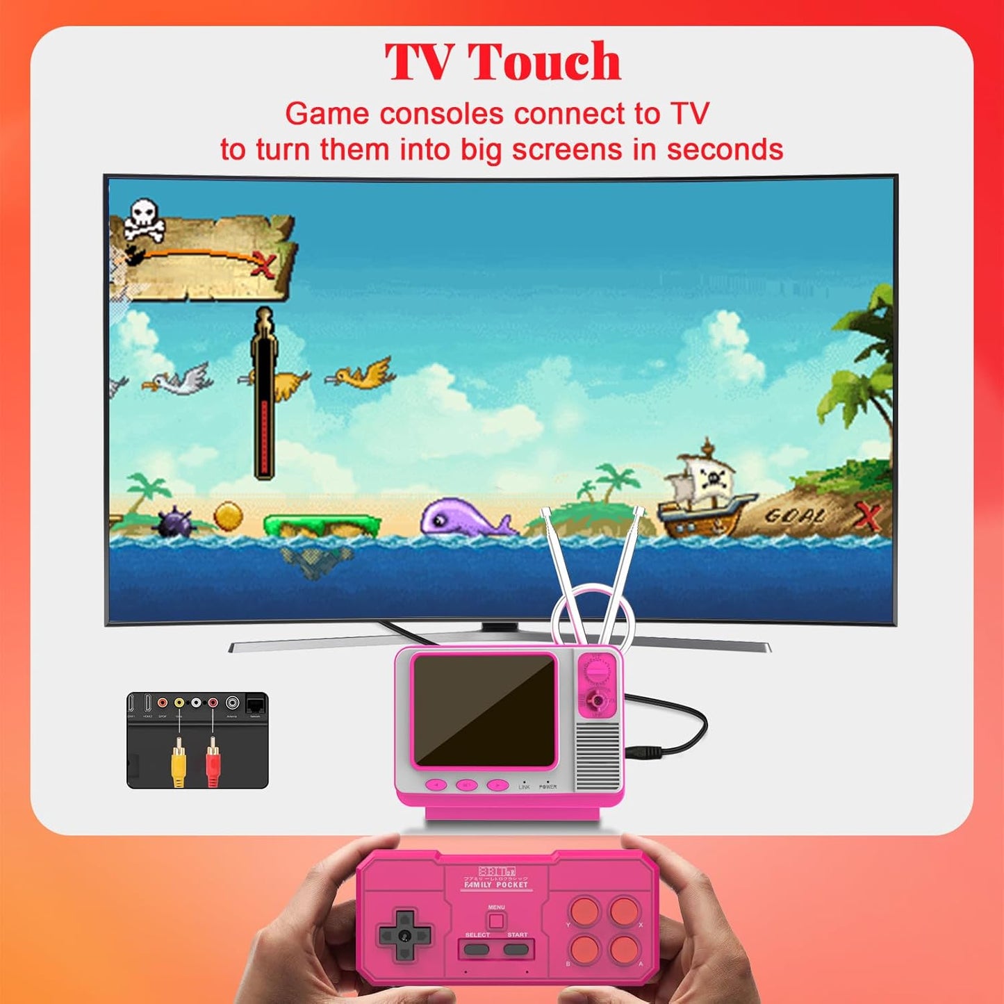 Retro Handheld Game Console - 168 Classic Games