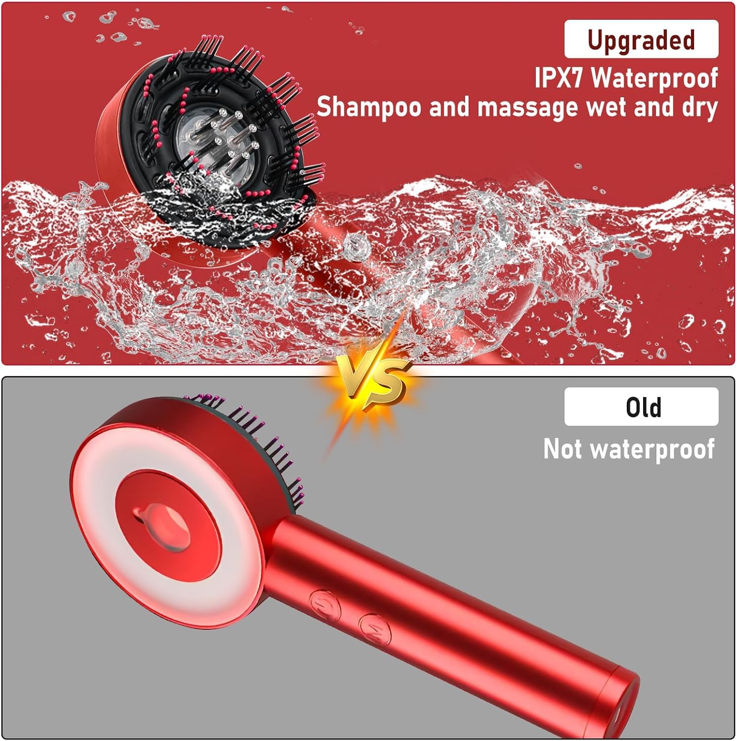 Electric Scalp Massager Comb with Built-in Oil Applicator