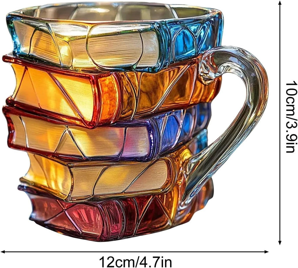 Unique Stacked Books Coffee Mug