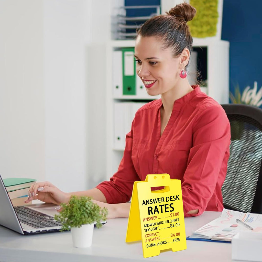 Funny Answer Desk Rates Office Cubicle Decor