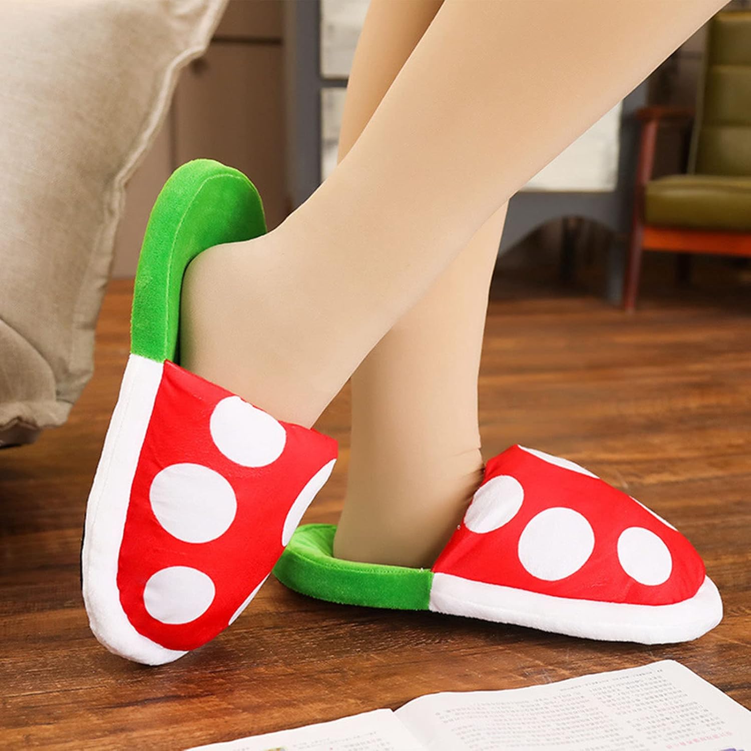 Mushroom Slippers with Pipe Pot Holder