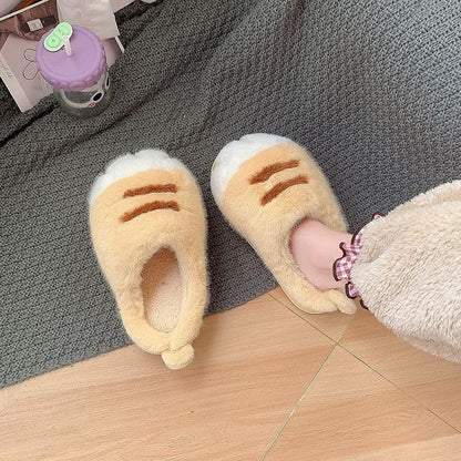 Cute Cat Paw Fluffy House Slippers