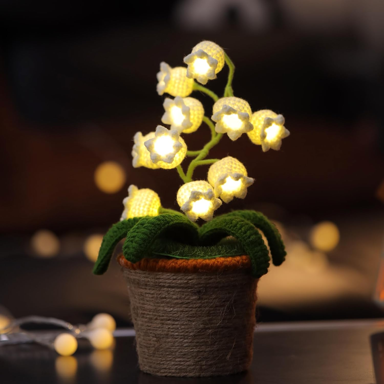 Crochet Artificial Flowers with Night Lights