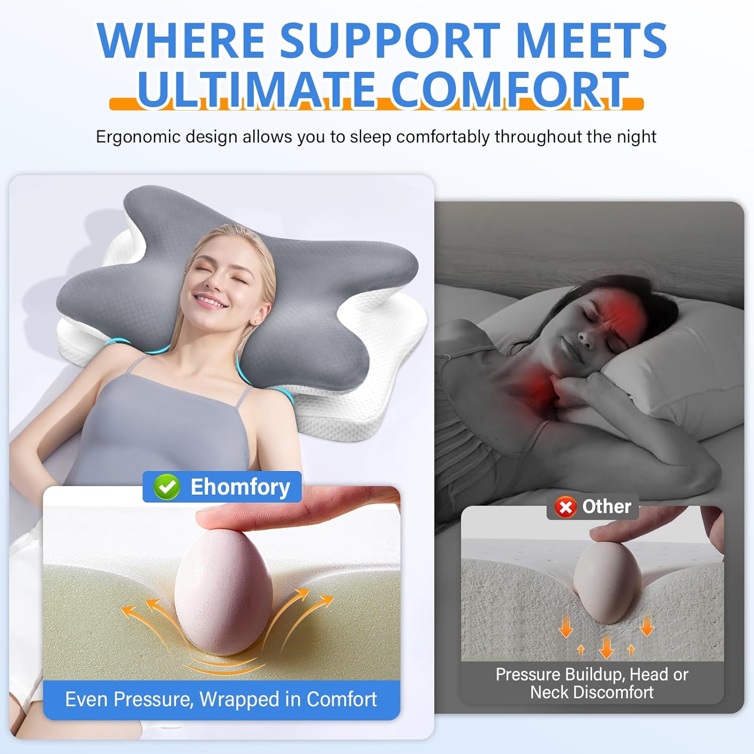 Cervical Pillow for Neck Pain Relief