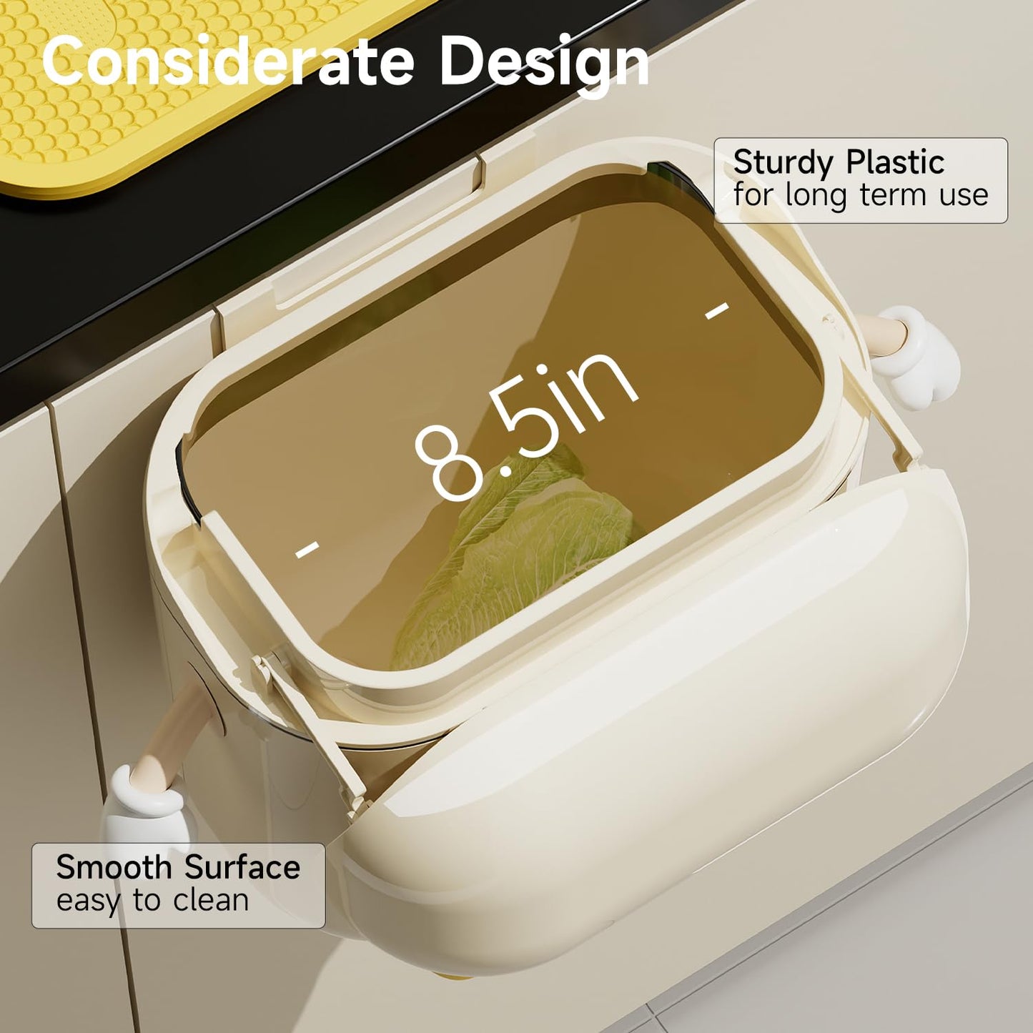 Compost Bin Kitchen for Counter Top or Under Sink