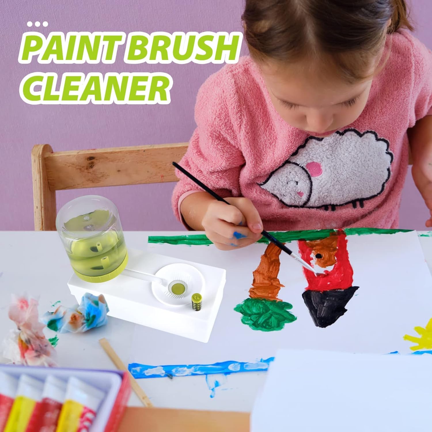 Paint Brush Cleaner and Rinser With Drain