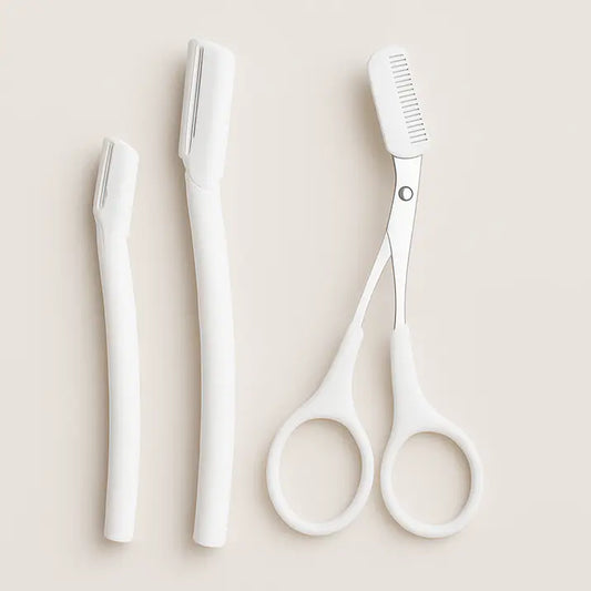 Stainless Steel Eyebrow Scissors with Comb