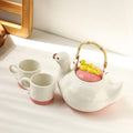 Creative Cartoon Cute Duck Ceramic Water Bottle with 4 cup