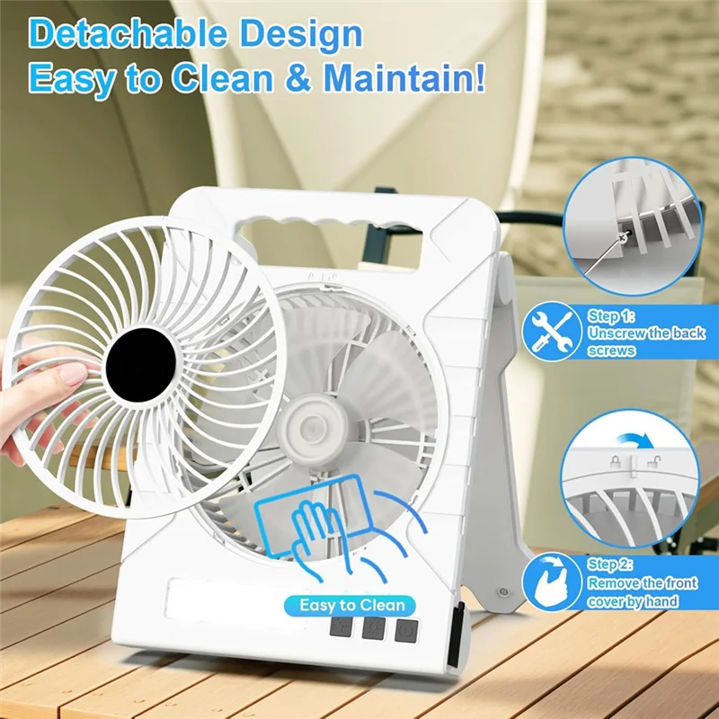 Portable Solar Rechargeable Fan