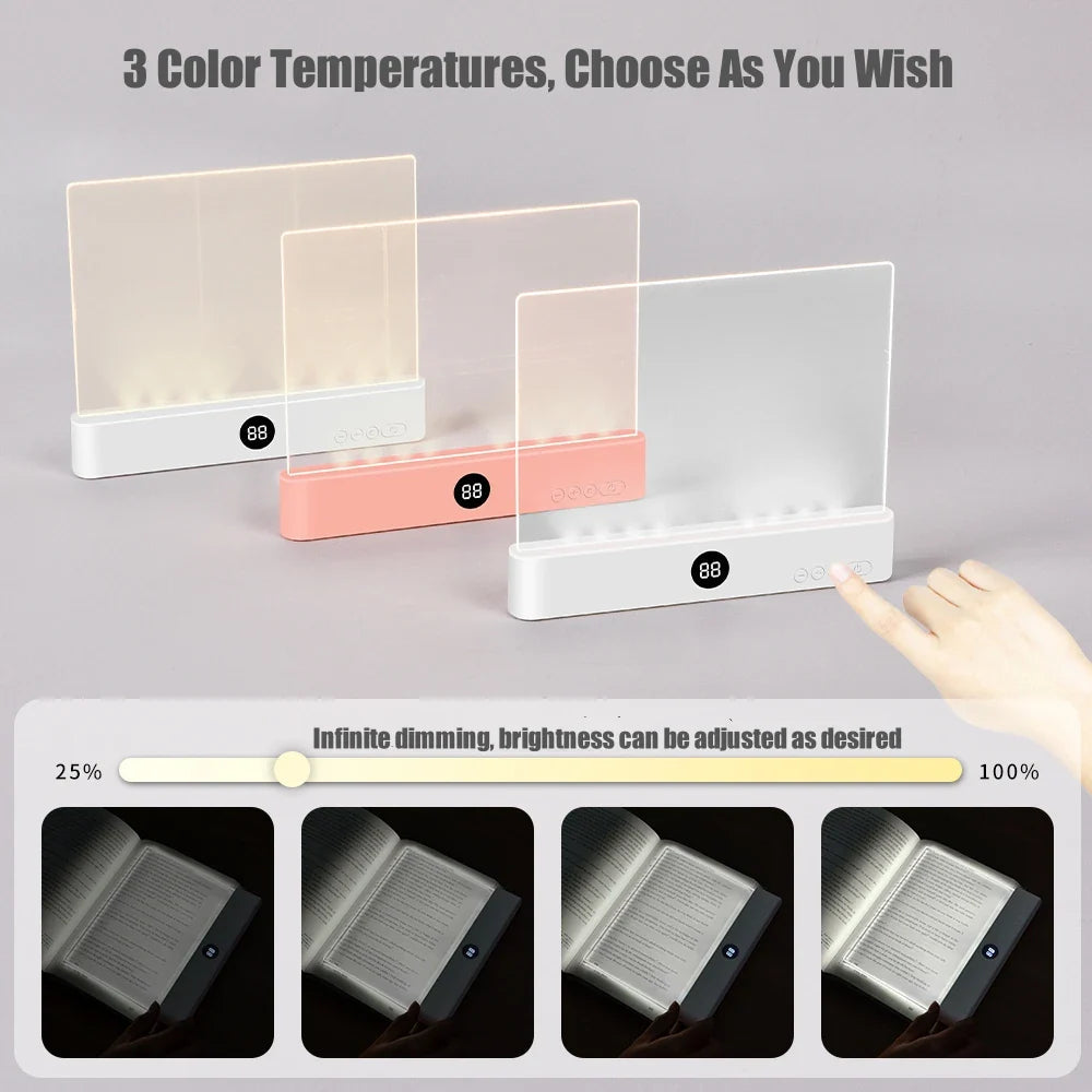LED Flat Panel Eye Protection Reading Light