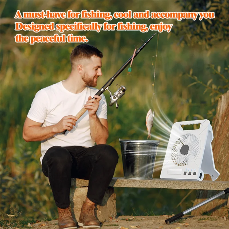 Portable Solar Rechargeable Fan
