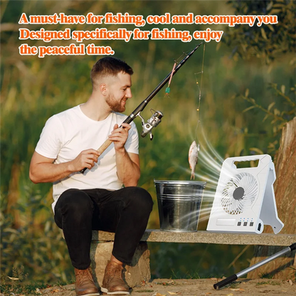 Portable Solar Rechargeable Fan