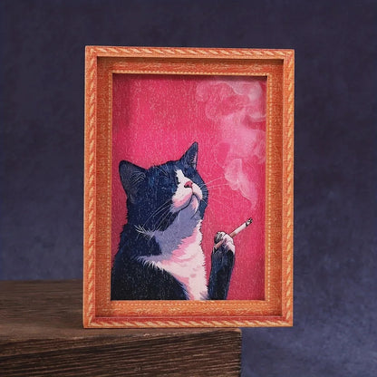 Cute cat refrigerator magnet