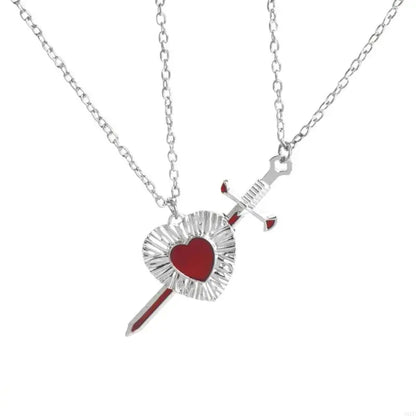 Sword & Heart Necklace for Couples