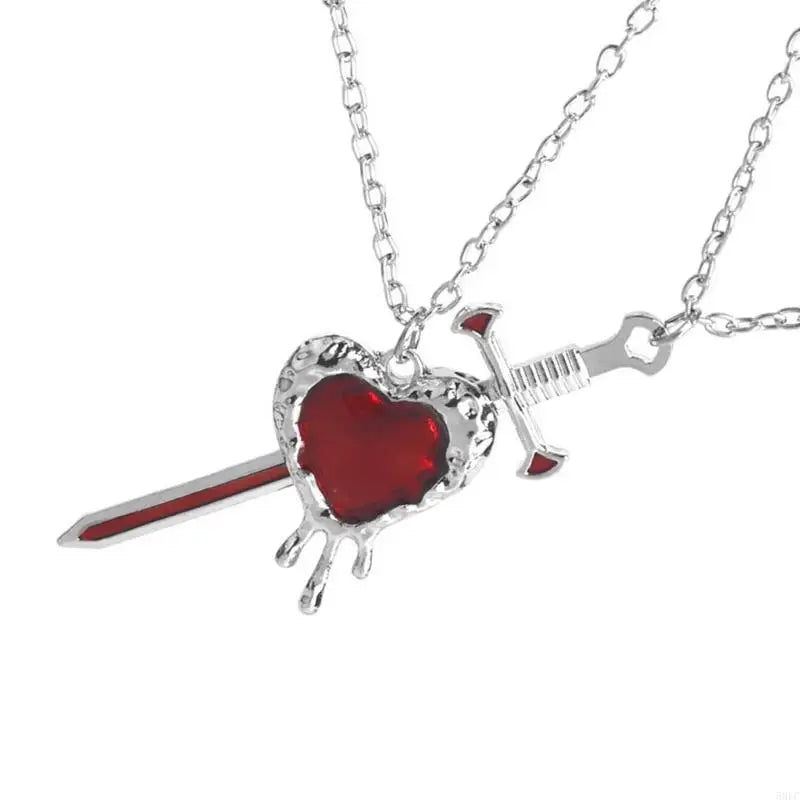 Sword & Heart Necklace for Couples