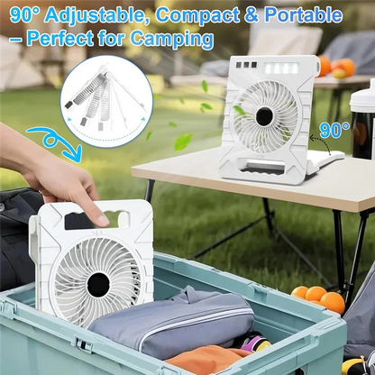 Portable Solar Rechargeable Fan