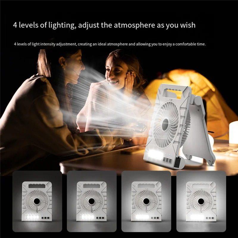 Portable Solar Rechargeable Fan