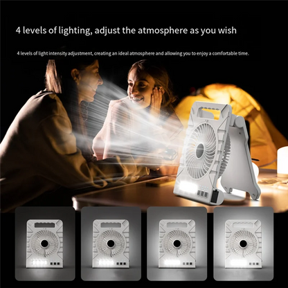 Portable Solar Rechargeable Fan