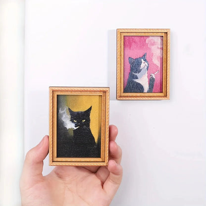 Cute cat refrigerator magnet