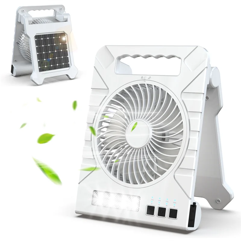 Portable Solar Rechargeable Fan