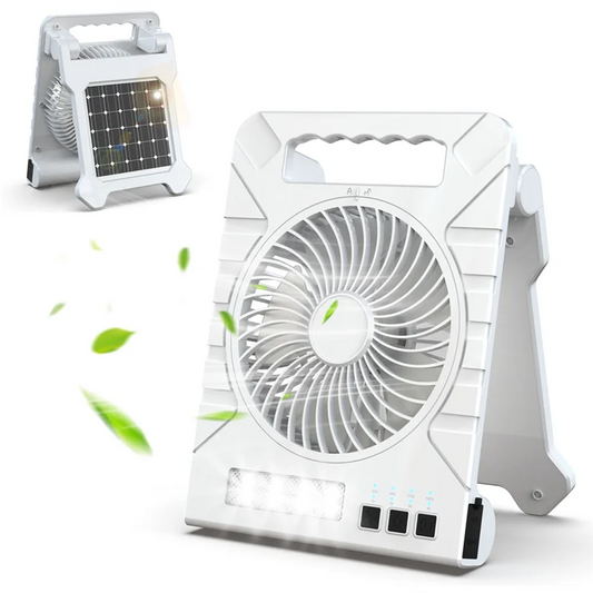 Portable Solar Rechargeable Fan
