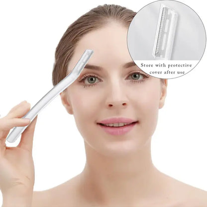 Stainless Steel Eyebrow Scissors with Comb