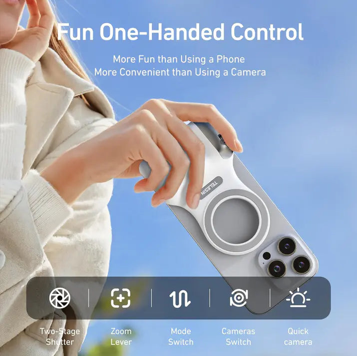 Magnetic Smartphone Camera Grip