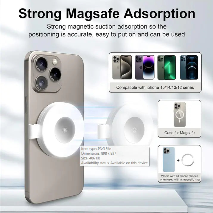 Magnetic Wireless LED Ring Light