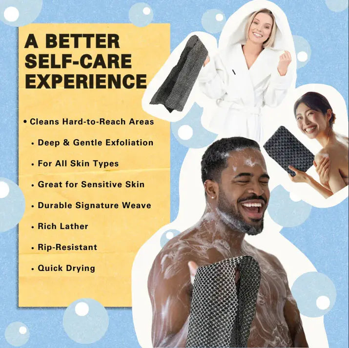 Long Exfoliating Shower Towel