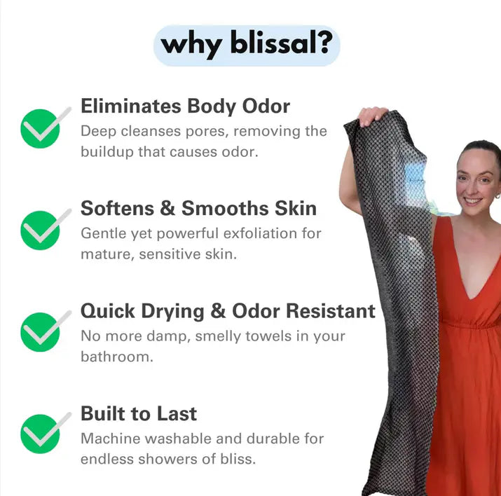 Long Exfoliating Shower Towel