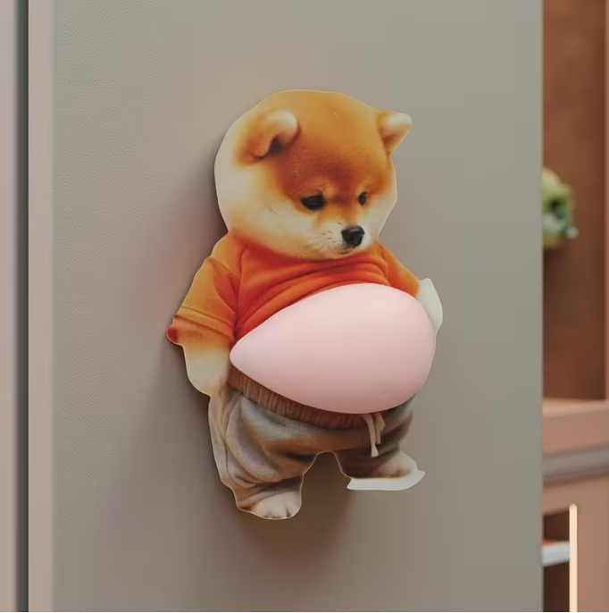 3D Dimensional Squeeze Shiba Inu Stickers