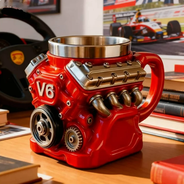 V8 Engine with Inner Liner Mug