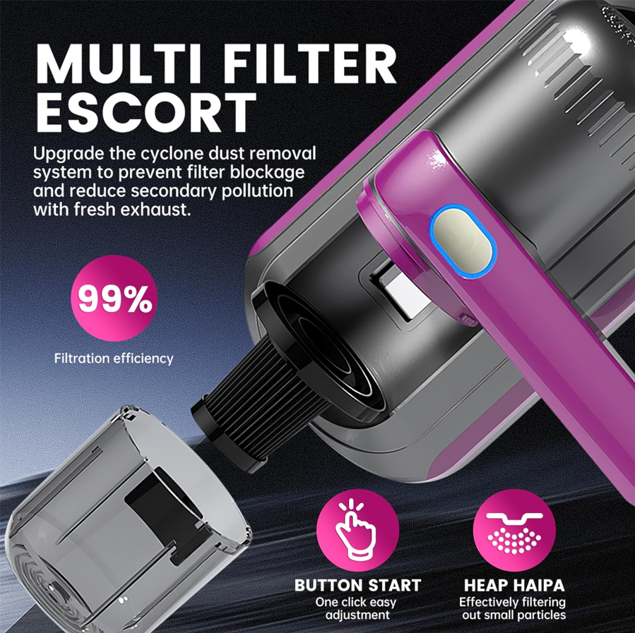 Wireless bed vacuum cleaner