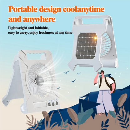Portable Solar Rechargeable Fan
